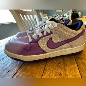 Nike Dunks Purple and silver